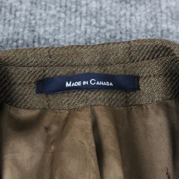 Polo University Club Ralph Lauren Blazer Men 40R Wool Windowpane Check Tweed - Picture 4 of 13